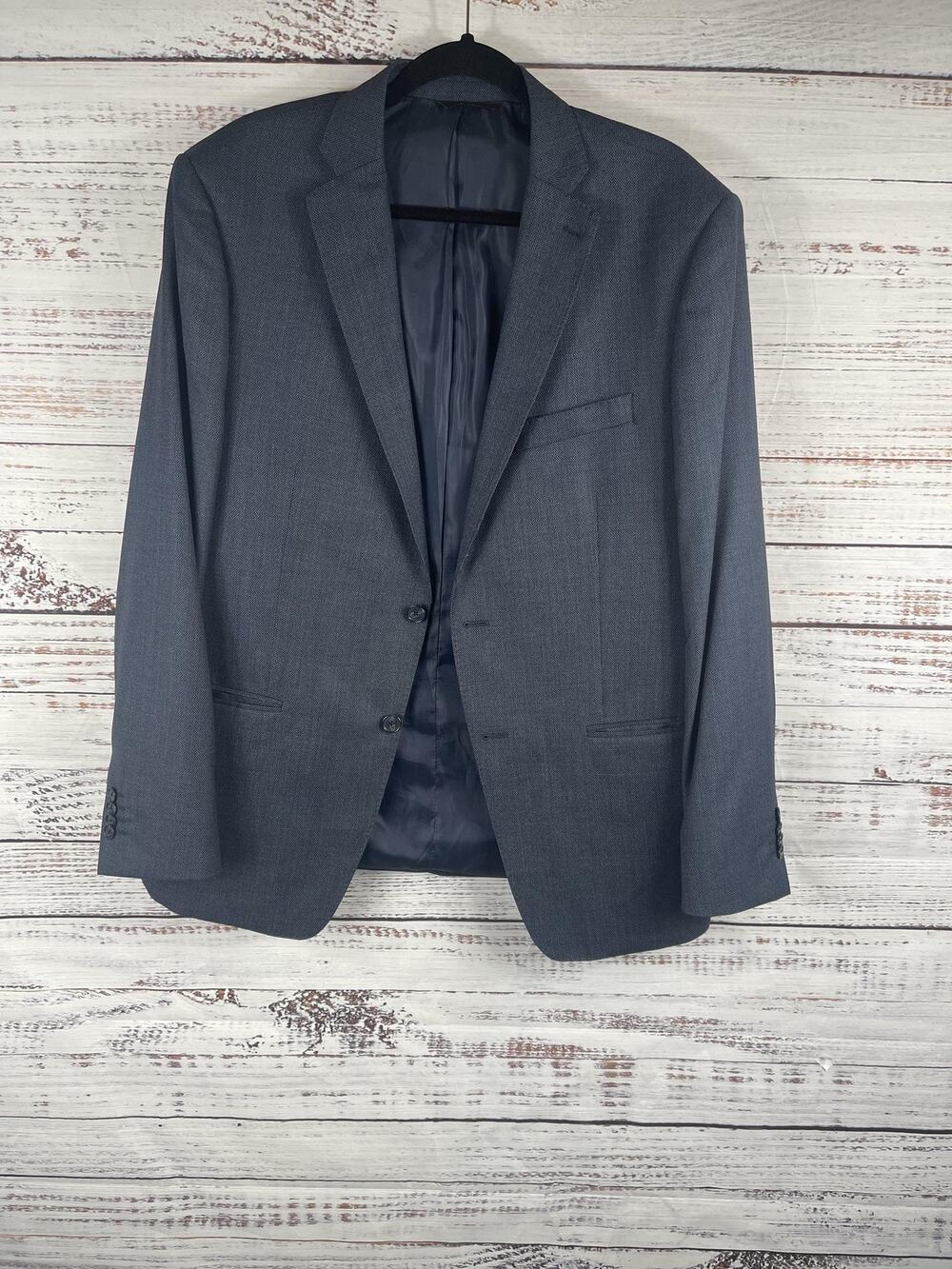 Michael Kors Blazer Men's 46R Gray Wool Two Button Notch Lapel Sport Coat Lined